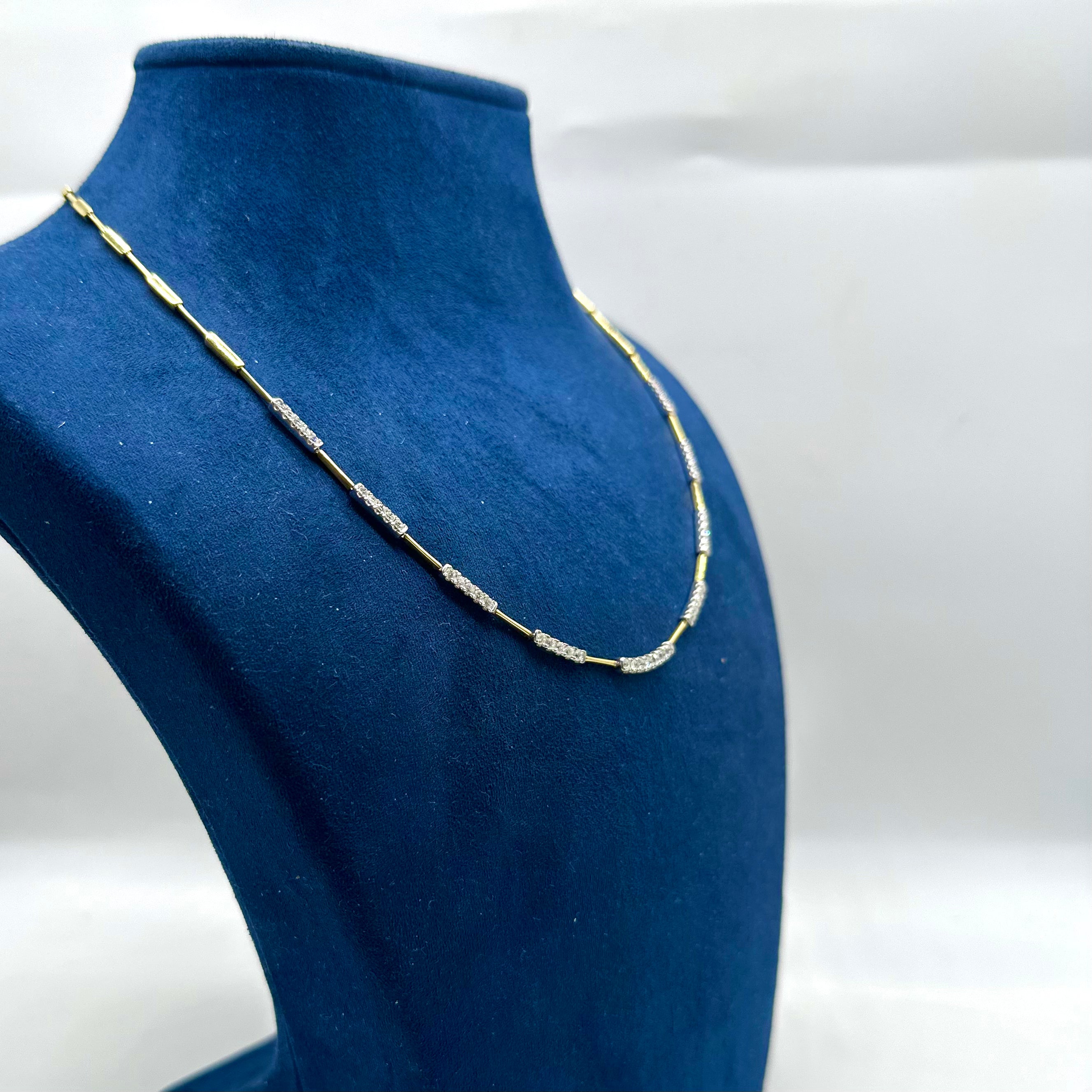 14K Yellow Gold Diamond Necklace – 1.34 CT DC-N14180-6