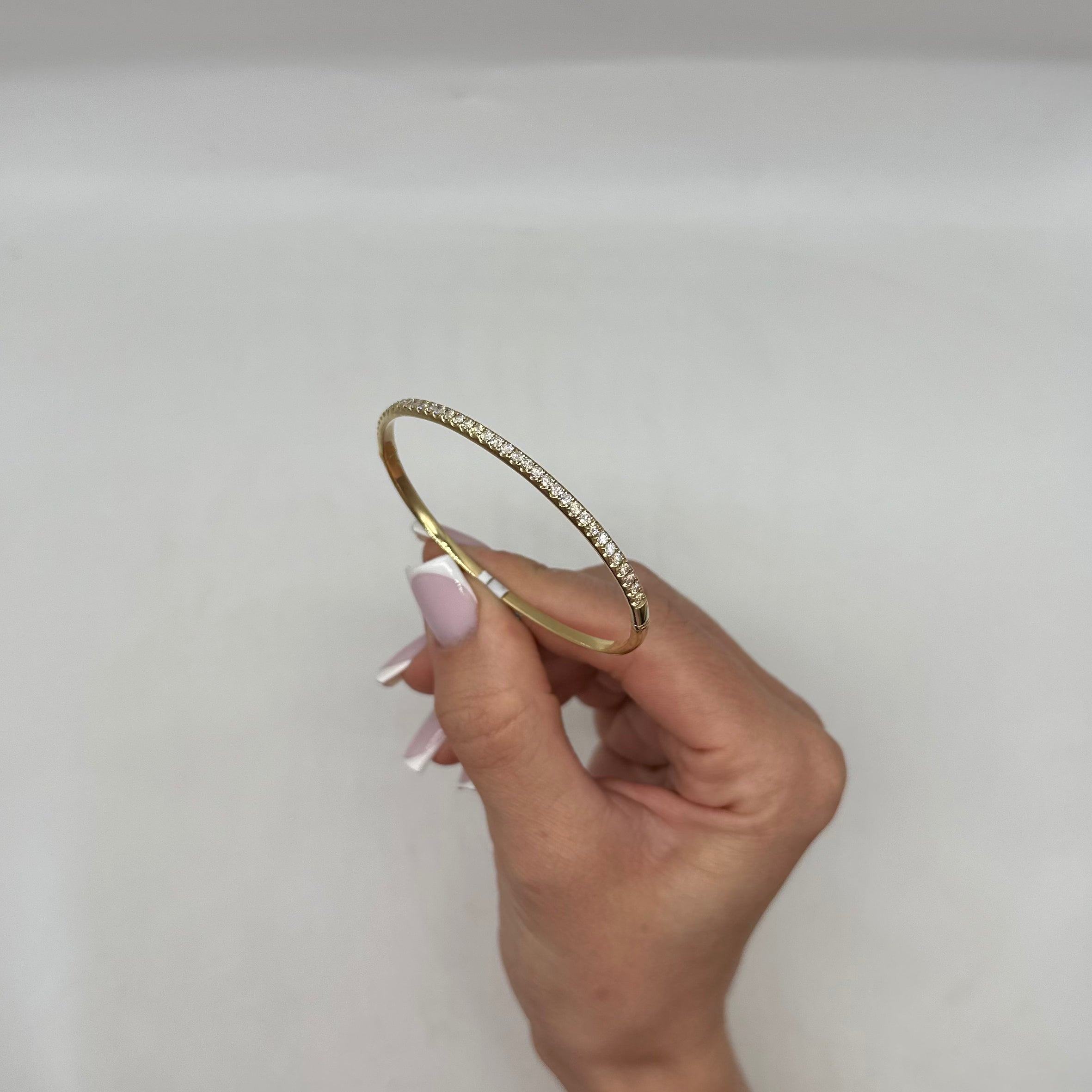 14K Yellow Gold Diamond Bangle Bracelet – 1.45CT DB0043 IATJ