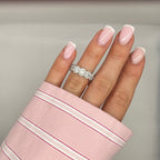 14K White Gold Diamond Band Ring 3.90CT Size 6 WB515 NJJJ