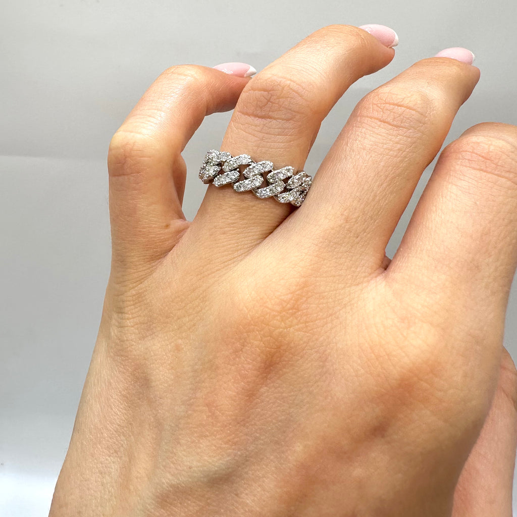14K White Gold Diamond Band Ring – 1.15CT WB058 IJGJ