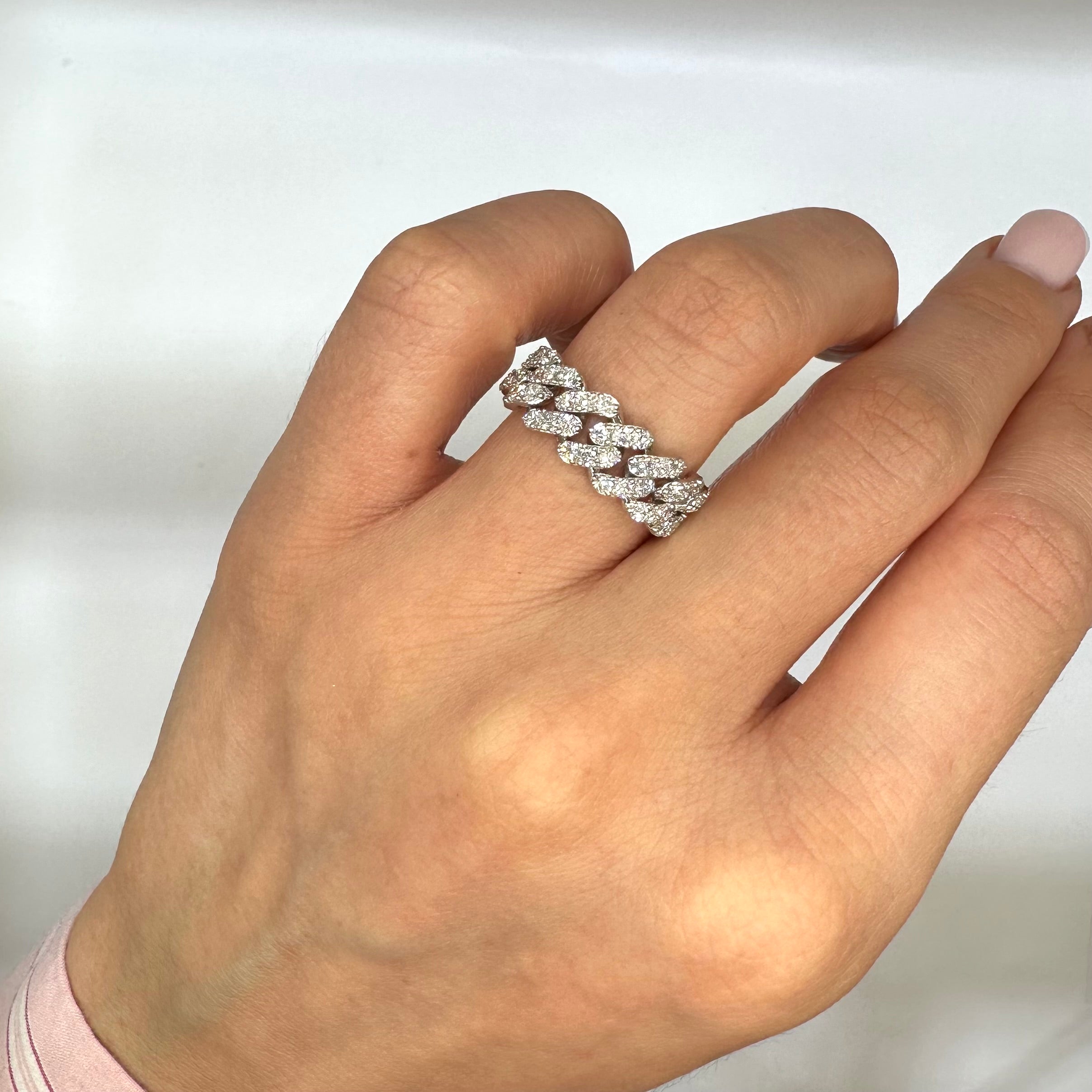 14K White Gold Diamond Band Ring – 1.15CT WB058 IJGJ