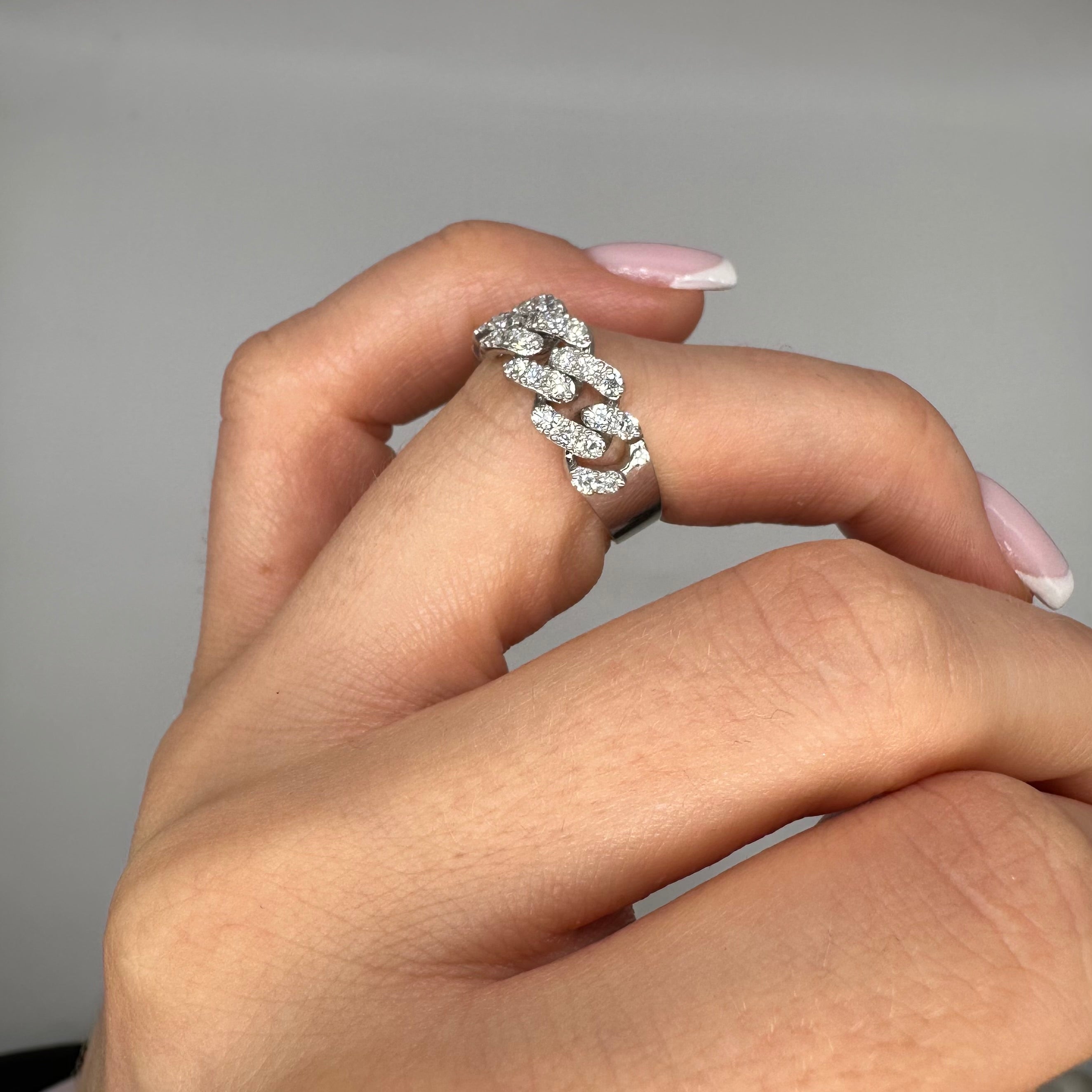 14K White Gold Diamond Band Ring – 1.15CT WB058 IJGJ