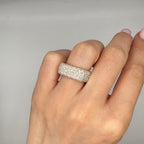18K Rose Gold Pavé Diamond Ring 4.24CT WB334 NTJJ