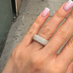 18K Rose Gold Pavé Diamond Ring 4.24CT WB334 NTJJ