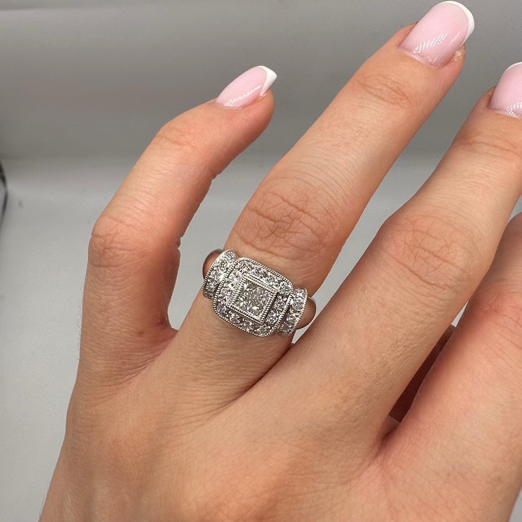 14K White Gold Diamond Ring – 0.50CT DR097 TJJ