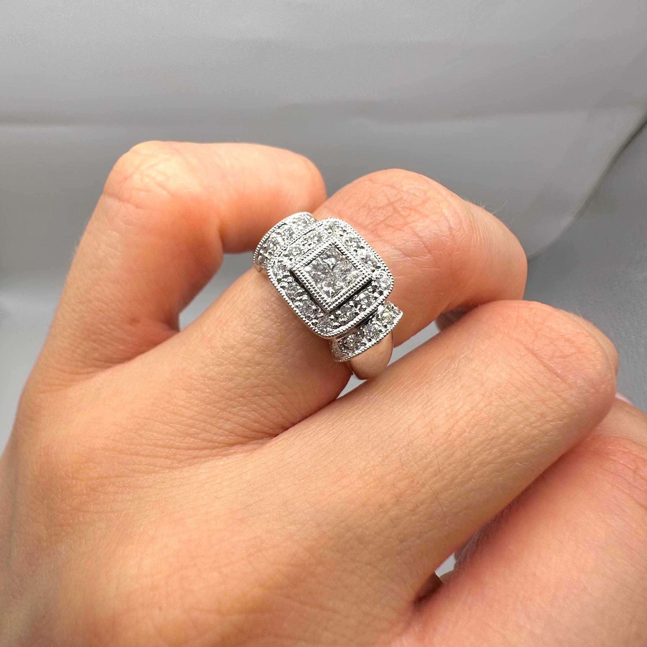 14K White Gold Diamond Ring – 0.50CT DR097 TJJ