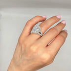 14K White Gold Round Diamond Halo Ring – 3.00 CTW DR008 ITJJ