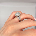 14K White Gold Round Diamond Halo Ring – 3.00 CTW DR008 ITJJ