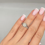 14K White Gold Engagement Ring & Wedding Band Set 0.50CT Diamonds RDER199 STJ