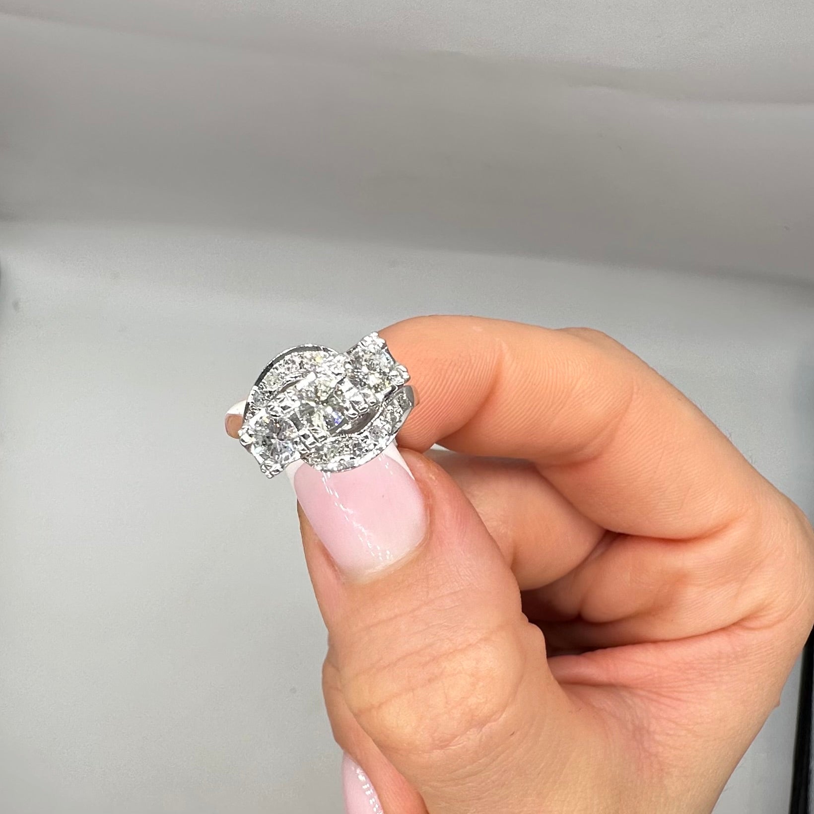 14K White Gold Diamond Ring – 1.25CT DR124 LJJ