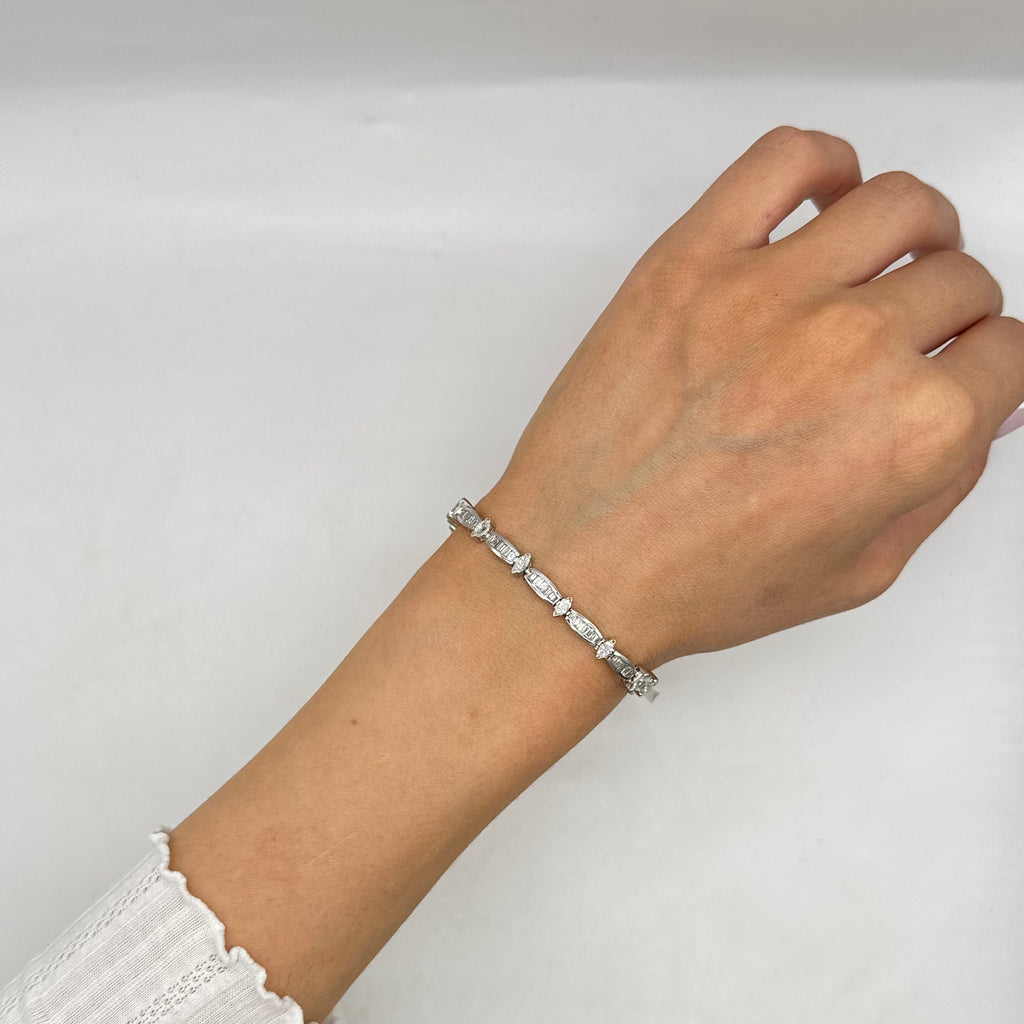 14K White Gold Diamond Bracelet – 5.15 CT DB157 NAJJ