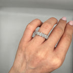 14K White Gold 2.97CT Diamond Eternity Band Ring WB160 GJTJ