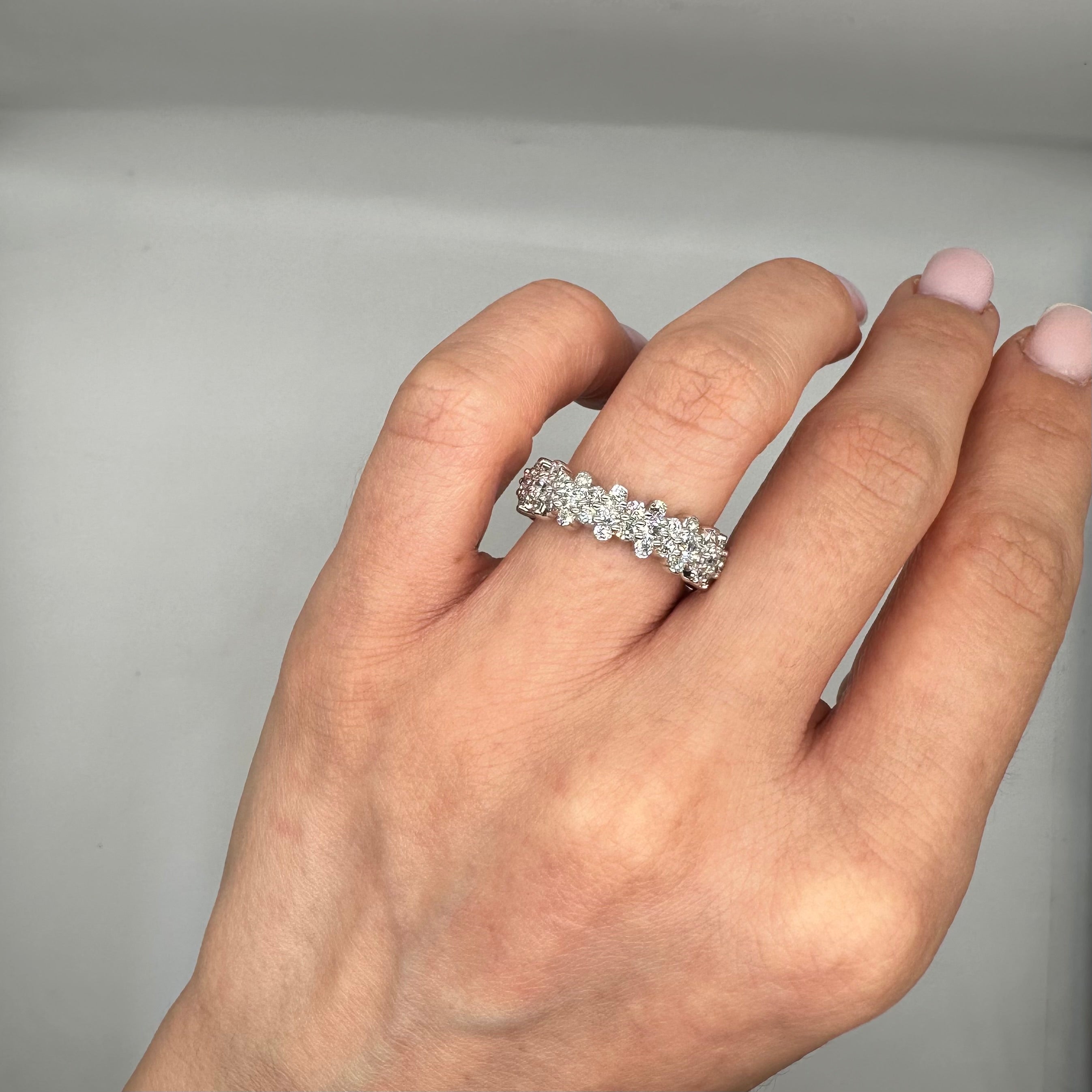 14K White Gold 2.97CT Diamond Eternity Band Ring WB160 GJTJ