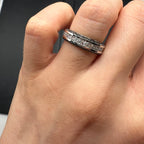 18K White Gold Black & White Diamond Band Ring – 2.92CT WB0192 LTJ
