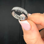 18K White Gold Black & White Diamond Band Ring – 2.92CT WB0192 LTJ
