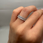 14K White Gold Round & Baguette Diamond Band Ring – 2.58CT WB130 ILGL