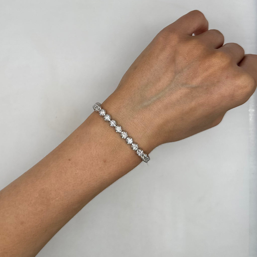 14K White Gold Diamond Bracelet – 6.10 CT DB0069 AJJJ