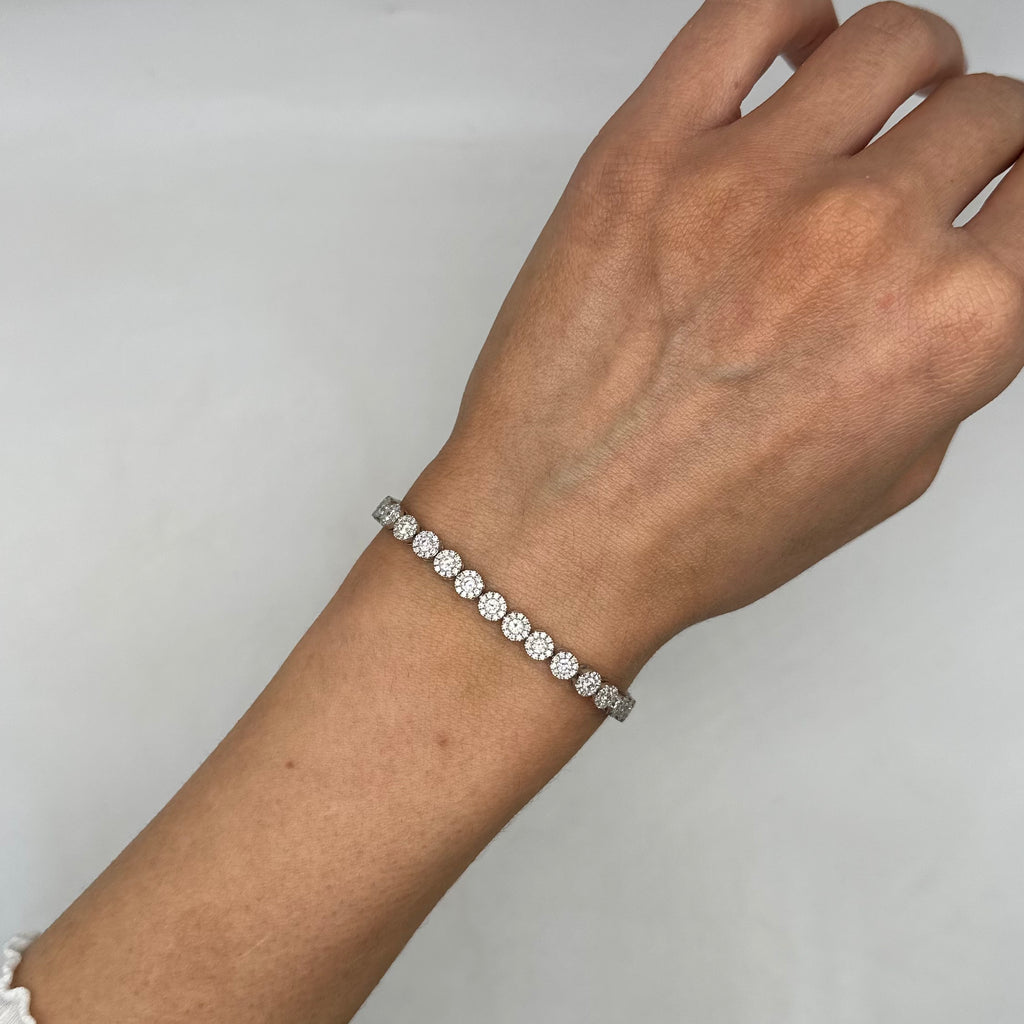 18K White Gold Diamond Bracelet – 5.20 CT  DB0016 NZGJ