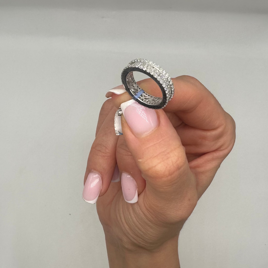 14K White Gold Round & Baguette Diamond Band Ring – 2.58CT WB130 ILGL