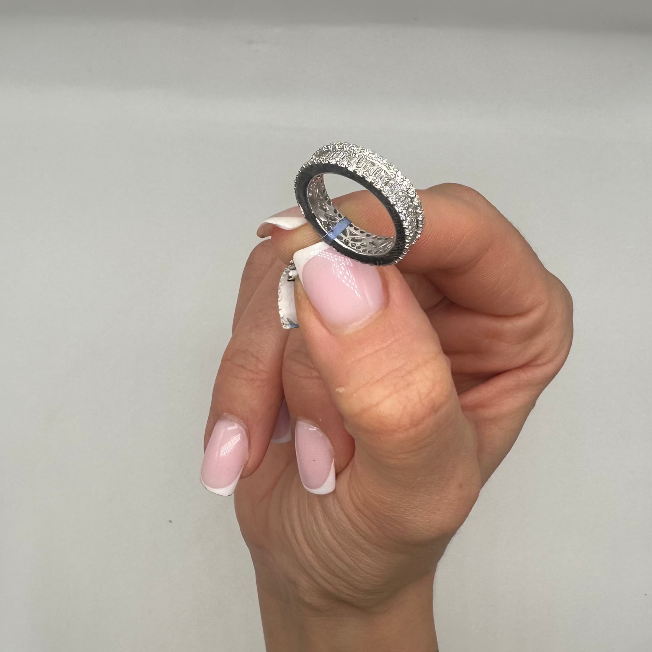 14K White Gold Round & Baguette Diamond Band Ring – 2.58CT WB130 ILGL