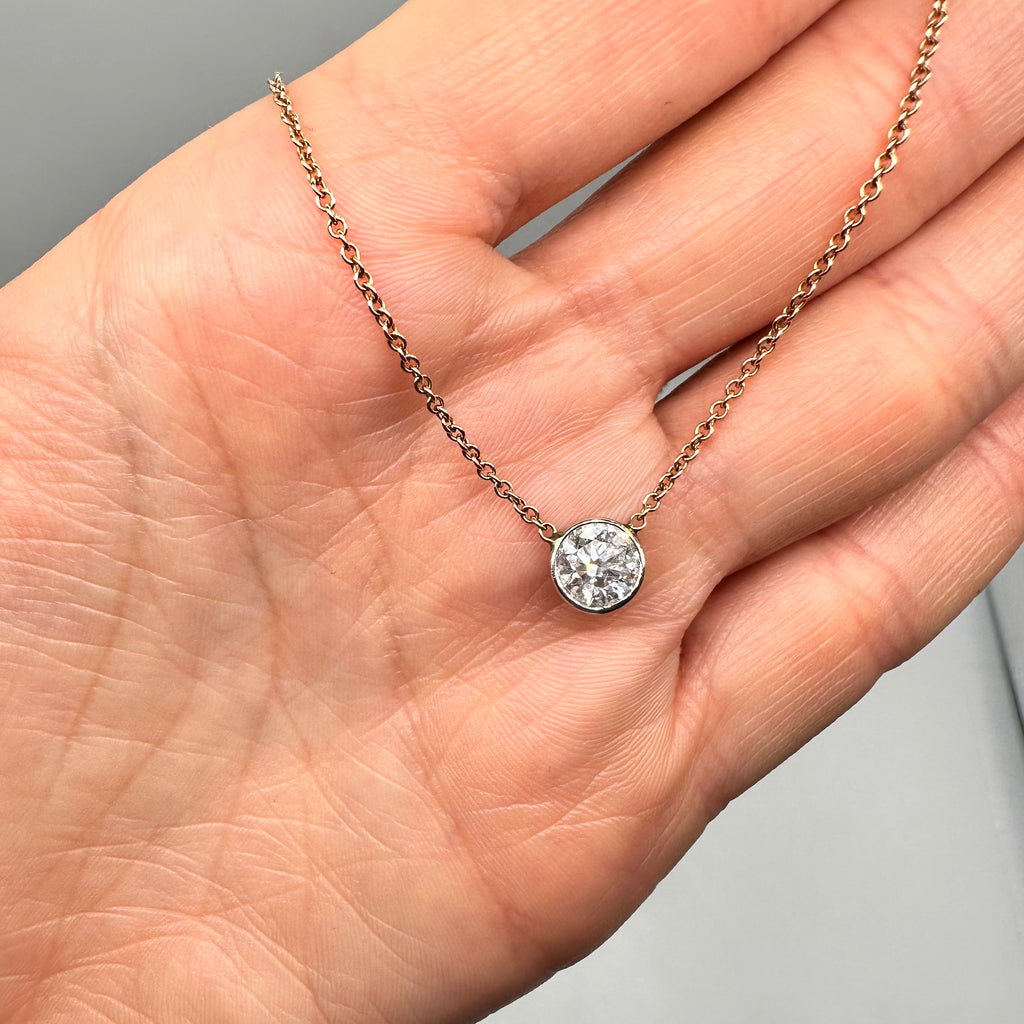 14K Rose Gold Diamond Pendant Necklace – 1.40 CT DP0021 GTJJ