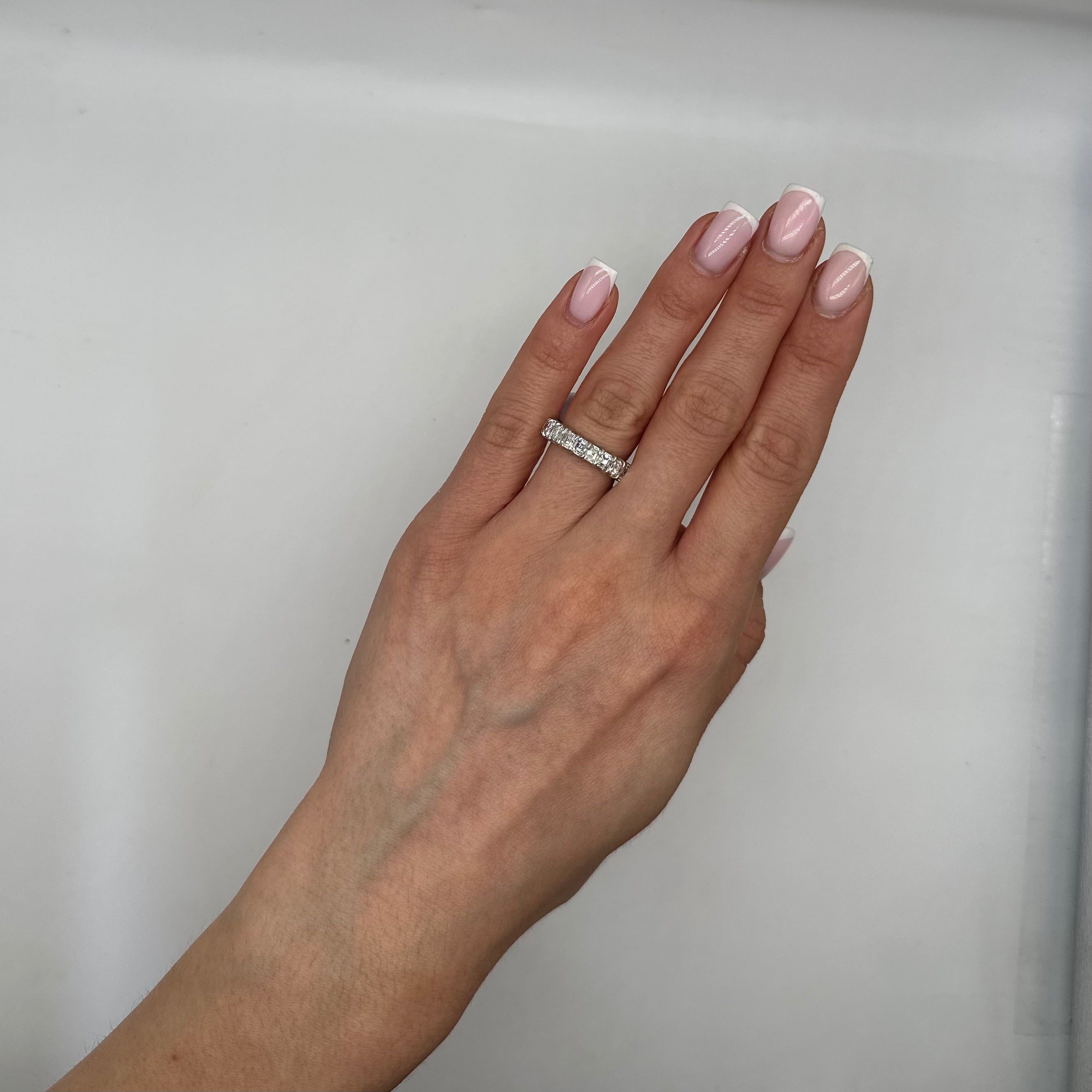 Platinum 2.12CT Asscher Cut Diamond Ring WB369 GETJ