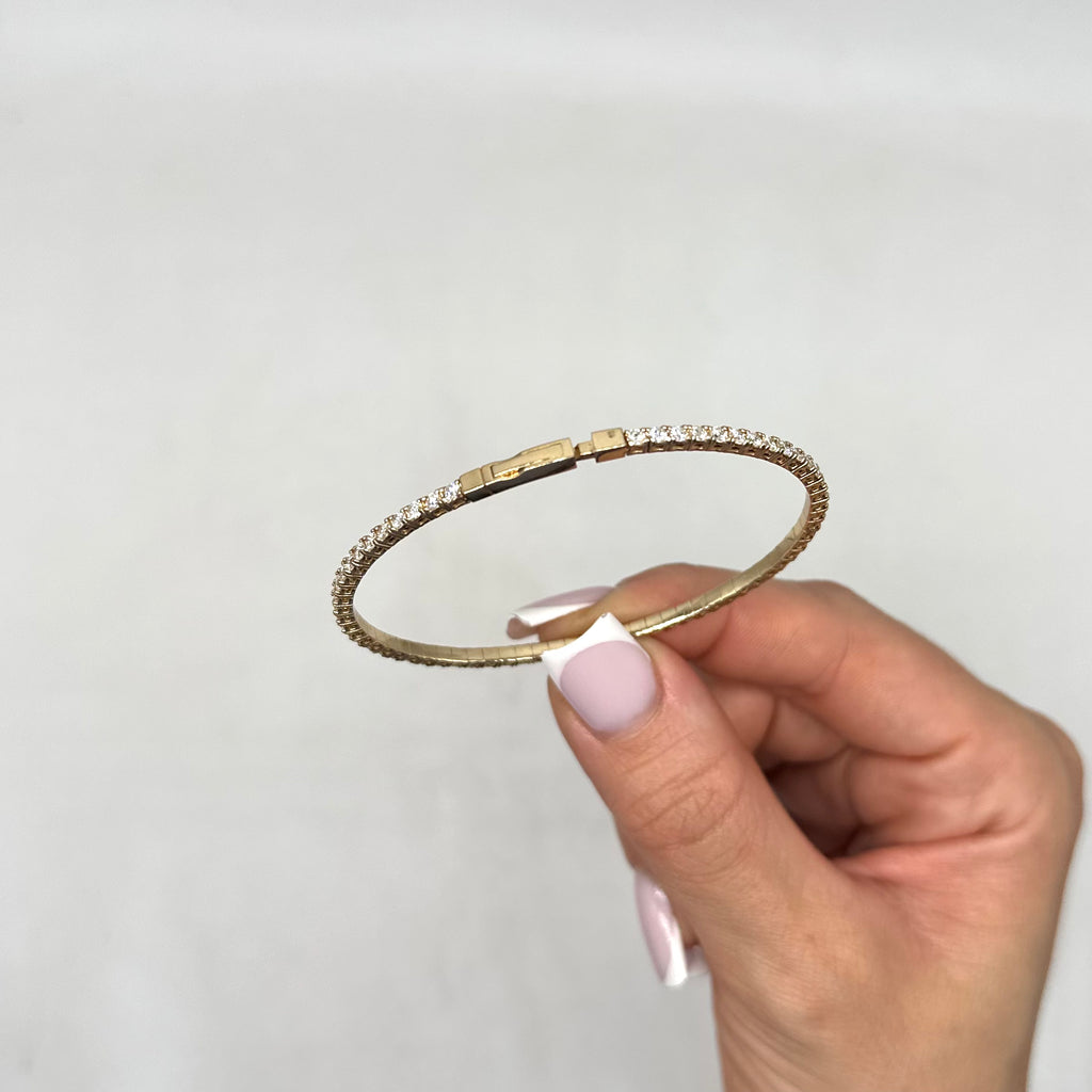 14K Yellow Gold Diamond Bangle Bracelet – 2.80 CT DB0079 GJJJ