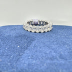 14K White Gold 4.05CT Oval Diamond Eternity Band Ring – Size 6 WB169 AGJJ