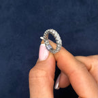 14K White Gold 4.05CT Oval Diamond Eternity Band Ring – Size 6 WB169 AGJJ