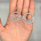 18K White Gold Diamond Circle Earrings – 1.20 CT DIER0160 IEJJ