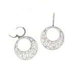 18K White Gold Diamond Circle Earrings – 1.20 CT DIER0160 IEJJ