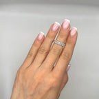 14K White Gold 4.05CT Oval Diamond Eternity Band Ring – Size 6 WB169 AGJJ
