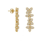 18K Yellow Gold Natural Diamond Floral Earrings – 1.88CT | DIER00129
