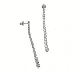 14K White Gold 2.60 CT Diamond Earrings – 2.5 Inch DIER132 GNJJ