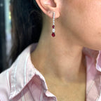 14K White Gold 4.39ct Ruby & 0.99ct Diamond Earrings RUDER01 LTJ