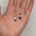 14K White Gold 4.39ct Ruby & 0.99ct Diamond Earrings RUDER01 LTJ