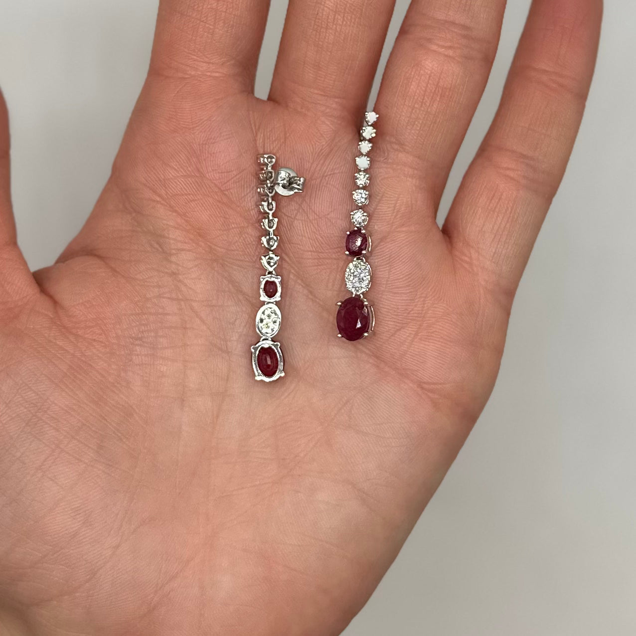14K White Gold 4.39ct Ruby & 0.99ct Diamond Earrings RUDER01 LTJ
