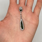 18K White Gold 11.80ct Green Tourmaline & 1.42ct Diamond Earrings COLER016 GZAJ