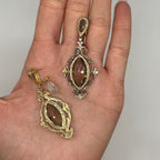 14K Yellow Gold Smoky Topaz & Diamond Earrings – 20.65 CT DC-E10461-1
