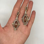 14K Yellow Gold Smoky Topaz & Diamond Earrings – 20.65 CT DC-E10461-1