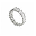 18K White Gold 5.30 Carat Emerald Cut Diamond Eternity Band Ring TR7238-11