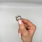 Platinum Ring with 3.18CT Round Diamonds | Size 5.5 DR108 ETJJ