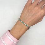 14K White Gold Diamond & Emerald Bangle Bracelet – 1.25 CT Diamonds & 1.30 CT Emeralds EMDB02 IZTJ