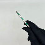 14K White Gold Diamond & Emerald Bangle Bracelet – 1.25 CT Diamonds & 1.30 CT Emeralds EMDB02 IZTJ