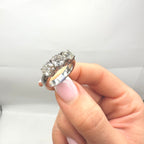 Platinum 2.55CT Round Diamond Three-Stone Ring WB226