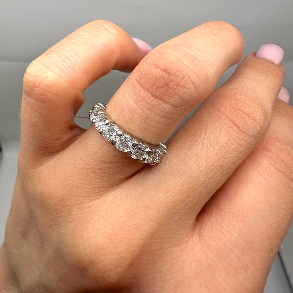 Platinum 3.75 CT Round Diamond Eternity Band WB390 GEJJ
