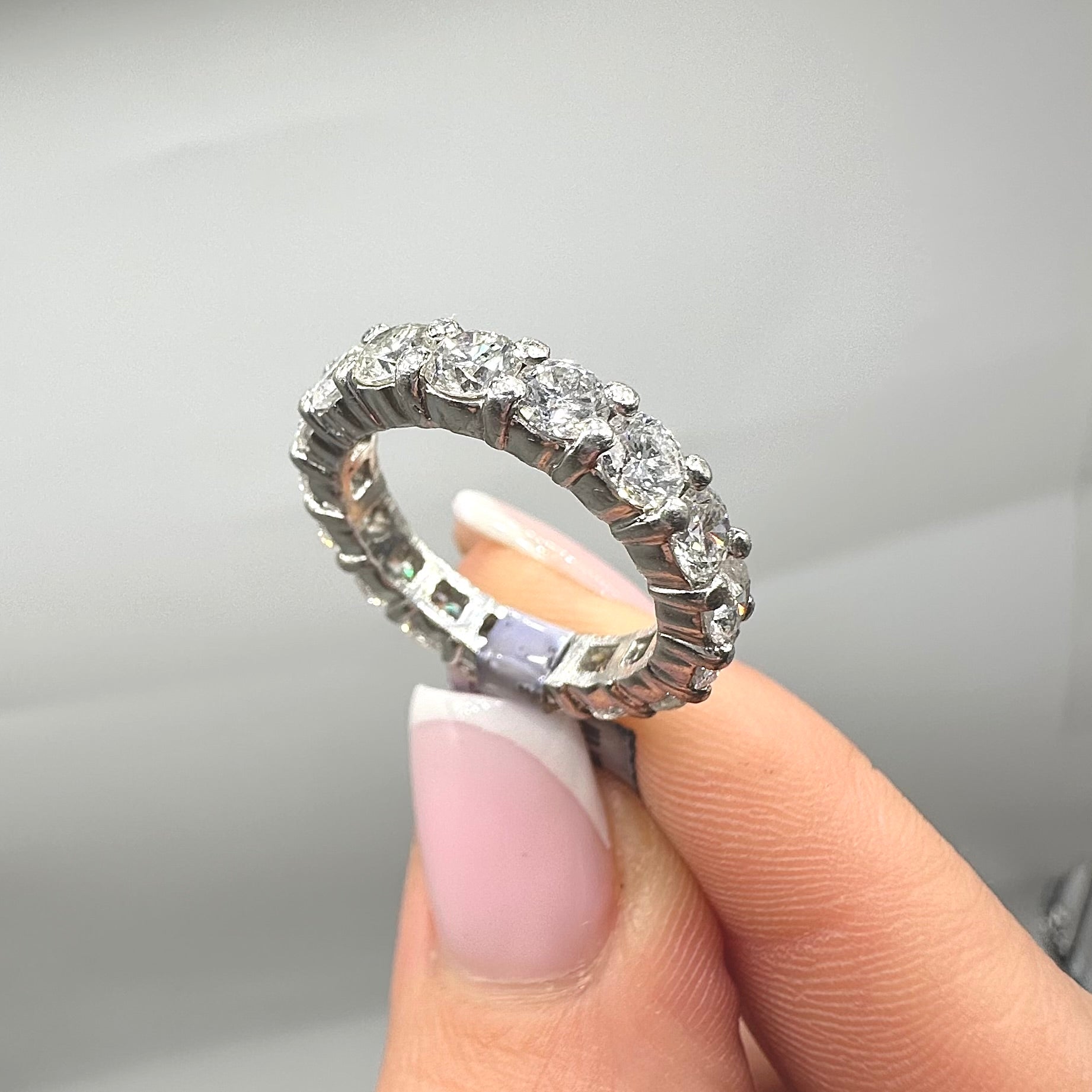Platinum 3.75 CT Round Diamond Eternity Band WB390 GEJJ