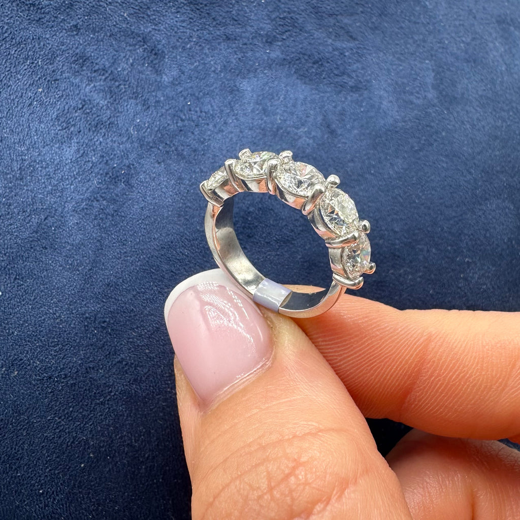 14K White Gold 3.60CT Round Diamond Ring WB604 STJJ