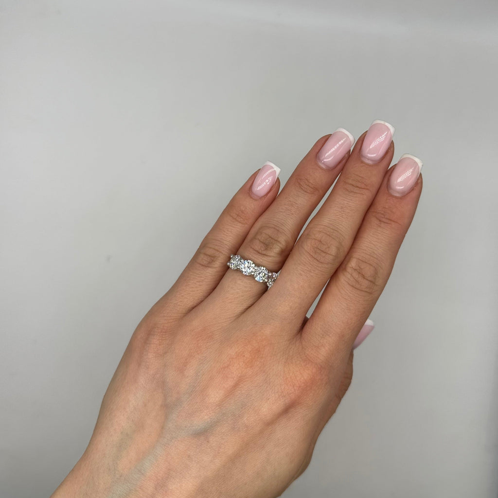 14K White Gold 3.60CT Round Diamond Ring WB604 STJJ
