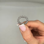 Platinum 5.00CT Diamond Bar-Set Eternity Band Ring WB816 TJJJ